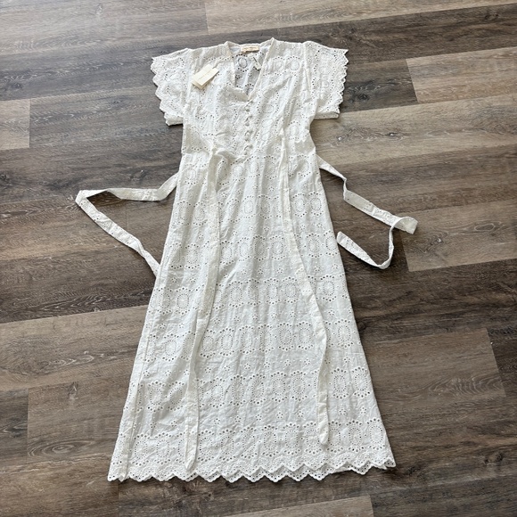 Natalie Martin x Madewell Monica Dress White Eyelet XS NWT Maxi Cotton Bridal - Picture 10 of 16